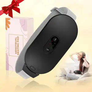 Portable Cordless Heating Pad Cramps, 6 Heat Levels 6 Massage Modes, FSA HSA Eligible, 3S Fast Heating, Period Heating Pad for Back Pain Relief(Black)