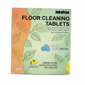 VIESRAHE Floor Cleaning Tablets - Safe for Wood Tile Marble Quick Dry No Residue 12 Tablets Lemon Scent