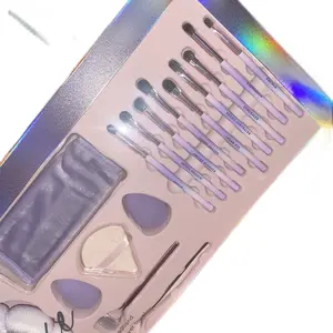 Glitz And Glam Inspired, The Grand Luxe Mermaid Colors 29 Piece Essential Collection with Lavender and Purple Ombré Brush Set and Shower Cap - Fragrance