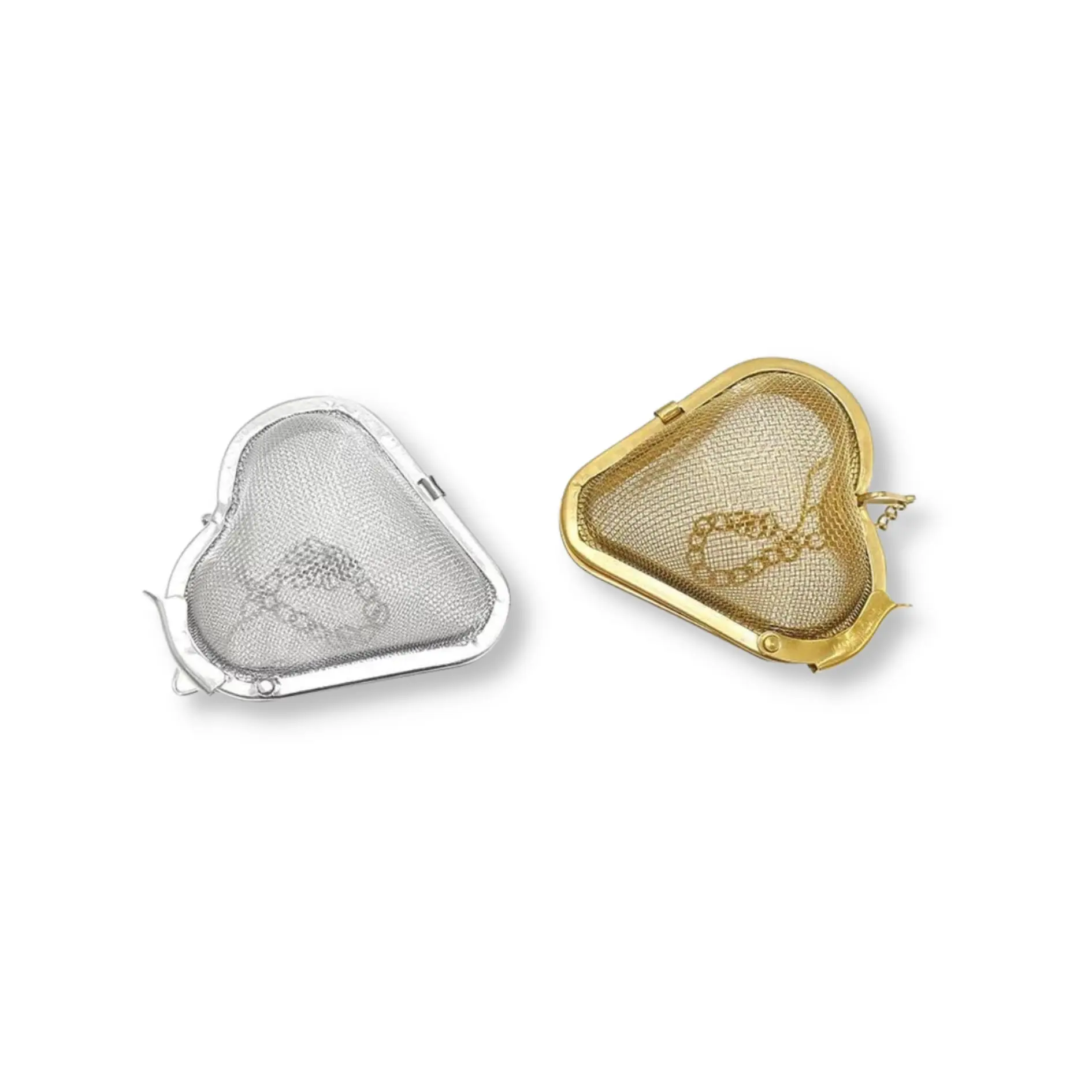 Katy's Love Tea Infuser - Cute Heart Loose Tea Infuser for Hot Tea - Gold or Silver - Dishwasher Safe