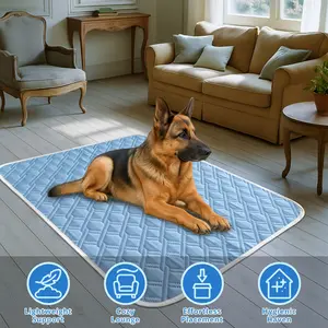 Extra-Large Pet Cooling Mat Blanket - Ultra-Soft Sweat-Absorbing Surface | Instant Cooling for All-Day Comfort | Keeps Pets Cool All Summer! - Suitable for Small, Medium, and Large Cats and Dogs, Available in 5 Sizes
