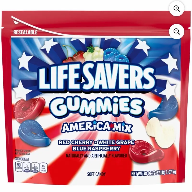 Lifesavers Red, White, and Blue Gummies, 38oz.
