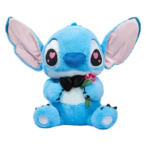 MINISO Disney Stitch 626 Valentine Sitting Plush, 20 Inch Soft Doll with Heart & Bow Tie, Romantic Couple Gift, CPSC 2026 Certified Lead-Free BPA-Free #StitchLove #DisneyPlush #ValentineGift