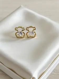 Cute Bear Hollow Out Earrings Set, Style Earrings, Sweet and Lightweight Design, Perfect for Dating and Daily Wear, Fashion Accessory for Women