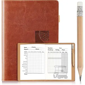 Set for Dad Includes Golf Scorecard Book, Bag Tag with 5 Tees & Golf Club-Shaped Pen - Funny Birthday Present from Daughter, Son or , Dad By Par