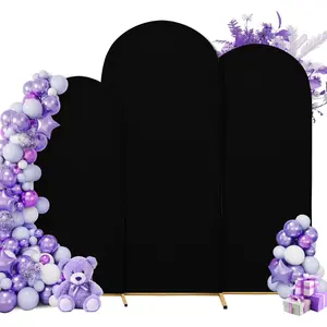 3-Piece Arch Cover Bundle 7.2FT, 6.6FT & 6FT Stretch Spandex Backdrop Set for Wedding Birthday & Photo Booth Arch Covers for Every Event
