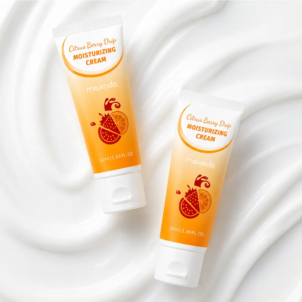 Maxodo Citrus Berry Drip Moisturizing Cream 50ml - Lightweight Daily Face Moisturizer for Dry & Dull Skin, Fast-Absorbing Hydrating Moisturizer for Soft, Smooth & Glowing Skin, Moisturizers
