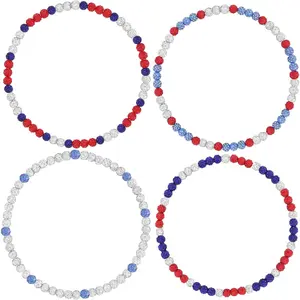 Baseball Ice Necklace for Men - 4 PCS Rhinestone Beaded Necklaces in 18in/20in/22in Sizes - Perfect for Baseball Fans & Athletes - High-Quality Handcrafted Jewelry Gift