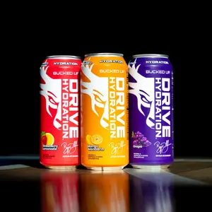 Bucked Up DRIVE Hydration Drink for Athletic Performance, Focus, and Energy - One Case [Twelve 16-ounce Cans)