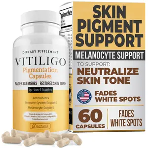 Dermawonder Vitiligo Capsules (60 Count) Effective Vitiligo Supplement, Reduce White Spots & Improve Skin Pigmentation Support, for All Skin & Reduce White Spots on Skin and Tinted Skin