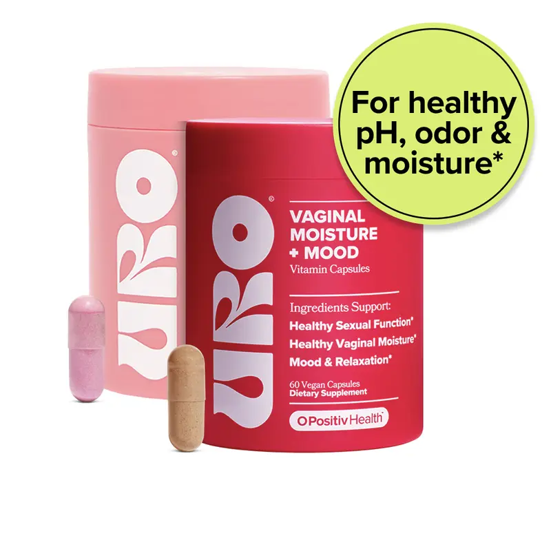 Wet & Wild Bundle - URO Women's Probiotic Capsules (30 Servings) and URO Moisture & Mood Capsules (30 Servings) with Ashwagandha and Gingko Biloba