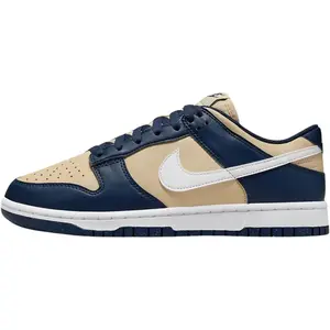 Women's Nike Dunk Low Next Nature Midnight Nvy/Wht-Team Gld (DD1873 401)