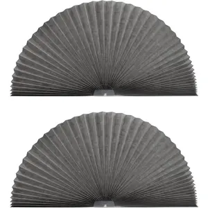 2 Pack Arch Window Shade, Arch Light Filtering Fabric Shade fit for  Half-Round Arch Windows No Tools Installation, Grey, 72" x 36"