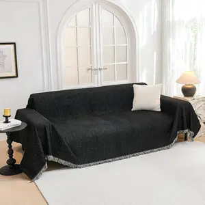 Black Couch Covers, Couch Cover 2 Cushion Sofa Pet Couch Cover for Sofa, Sectional Couch Covers L Shape Throw Sofa Cover, Soft Washable Pets Covers for 2 Cushion, 71"x118", Black