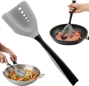 Mincing Spatula Meat Chopper, Hamburger Grinder, Premium Heat Resistant Smasher for Ground Beef, Potato Mix Tool, Meat & Poultry Tenderizers