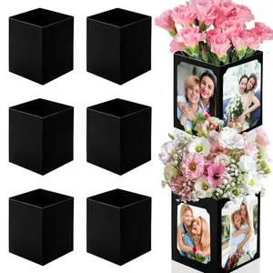Happy Mother Day Table Centerpiece Boxes, 6/7 Inch Picture Displays, Reusable Decorative Photo Prop Frames, Perfect for Weddings & Celebrations