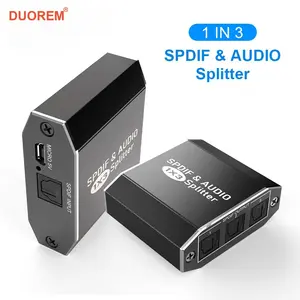 SPDIF Audio Splitter 1 In 3 Out Optical Switch SPDIF Toslink Digital Optical Splitter 1X3 Audio Adapter for HDTV DVD