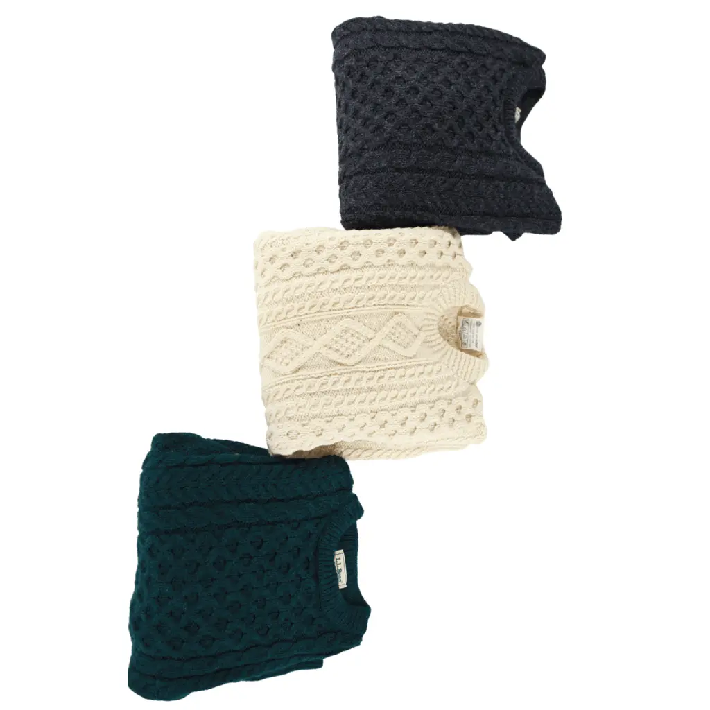 Vintage Unisex Cable-Knit Sweater Mix of 10