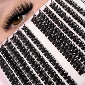 Mixed Size False Eyelashes Lash Clusters Waterproof Kit, 240pcs/set Natural Look Eyelashes Extensions, Faux Cluster Lashes, Volumized Fake Eyelashes for Eye Makeup, Lashes Extension Kit, Mini Makeup, Cluster Lashes Kit, Lightweight Cosmetic