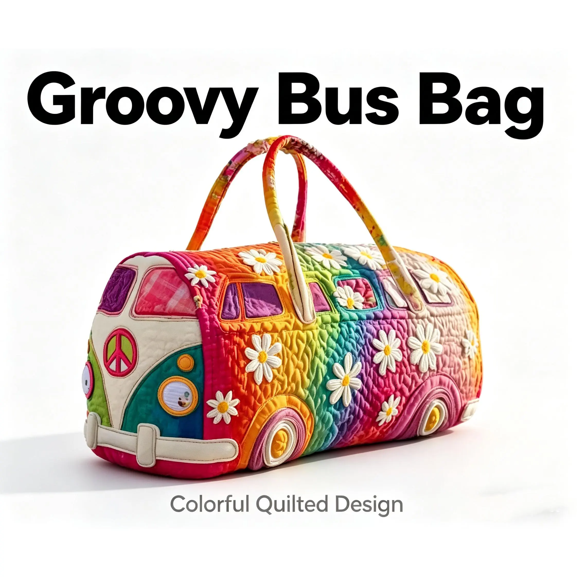 Women's Colorful Quilted Puffer Duffel Bag - Floral Pattern, Soft Fabric, Diamond Stitch, Lightweight Gym Bag for Weekend Travel, Overnight Trips, Yoga, Carry Handle, High-Capacity Carry-On