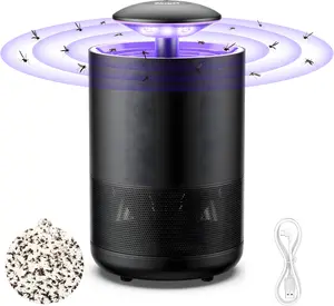 Mosquito Zapper & Insect Trap – LED UV Light, Quiet, Chemical-Free,for Mosquito, Gnat, Fruit Fly, Moth, Flies USB Rechargeable for Home & Patio mosquito killer lamp repelente insectos,summervibes waterproof bug