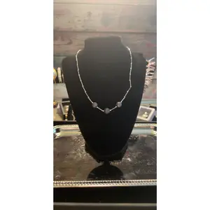 Black dragon scale pearl necklace