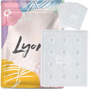Lyon Lash Glue Tray | Eyelash Extensions Reusable Adhesive Holder/Palette | For Single Drops Of Glue and Lash Fans Adjustment| | Classic & Volume Lashing | Eyelash Extension Supplies (5 Pieces)