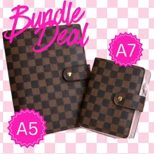 Checkered Planner A5  and A7  Wallet Bundle