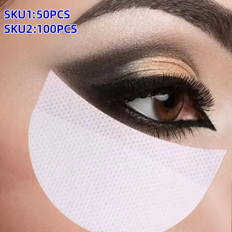 50/100 Pcs Disposable Lightweight Eyeliner Shield Stickers, Cosmetic Makeup Isolation Strips, Eye Makeup Protection Pads, Eyelash Extension Shields, Cosmetics Makeup Tools, Cosmetics Accessories