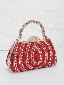 Luxury Rhinestone Women's Evening Clutch, Handbag, Clutch, Convertible Shoulder Bag with Long Chain Strap, Snap Closure, Perfect for Weddings, Parties, Banquets, Valentine's Day Gifts, Elegant Rhinestone Bag