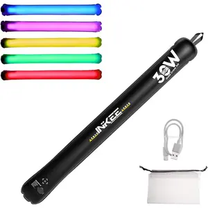 Inkee GCA30C RGB Inflatable Light 30W Portable Handheld LED Fill Light with 5000mAh Li-ion Battery 90cm Length, 624 LED Beads, Built-in 2000K-10000K ring light selfie light content creator tools phone tripod