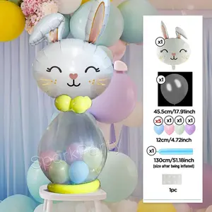 Easter Bunny Shaped Balloons Set, DIY Cute Rabbit Balloons, Three Styles, Sweet Decor Props, Party, Blue// Latex Balloons