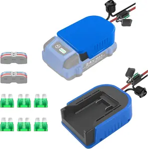 2 Packs Power Wheel for Kobalt 24V Max Battery Adapter, Power Wheels DIY Converter Kit with Fuses & 14AWG Wire & Control Switch Use for DIY Ride On Cars, Modified RC Toys, Rc Truck, Robotics