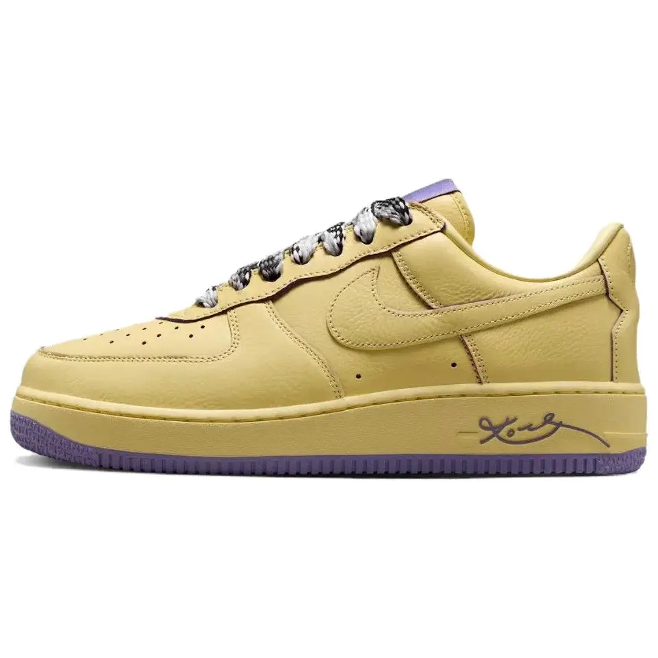 Nike Air Force 1 Kobe Bryant Low-Top Sneakers for Men and Women Comfortable Versatile Slip-Resistant Durable in Vibrant Yellow Colorway nike 2000, Sports Shoes, Trainer Shoes