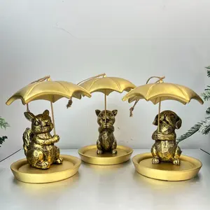 Cute Squirrel Feeder, Creative Animal Bird Feeder with Umbrella, Hanging Decorative Pendant for Home Garden & Courtyard