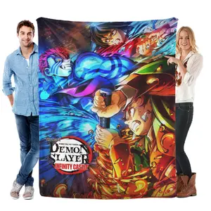 Demon Slayer: Infinity Castle Movie Flannel Blanket - Premium Soft Throw for Anime Fans Perfect for Thanksgiving Birthday Christmas Gift