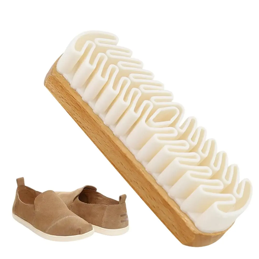 Suede Shoe Brush and Eraser, 2025 Upgraded Suede Brush and Eraser, Multi-Purpose Nubuck Cleaner for Shoes, Bags, Jacket, Purse, Sofa with Wooden Handle, Stain Eraser, Leather Cleaning Brush