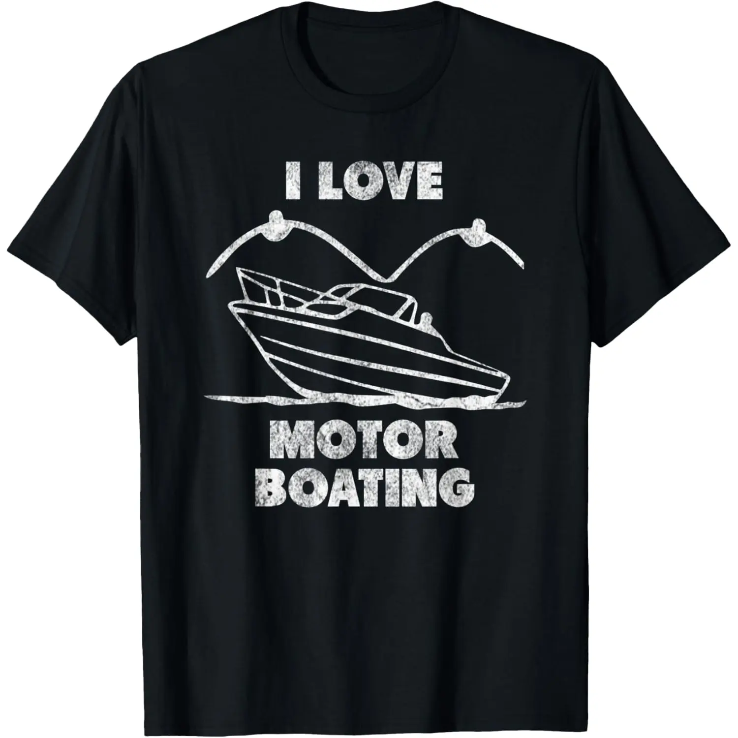 ?? Men's I Love Motor Boating T-Shirt, Funny Boating Joke Graphic Tee, Adult Humor Shirt, Sarcastic Boat Lover Tee, 100% Cotton, Unisex Fit, Ships from USA