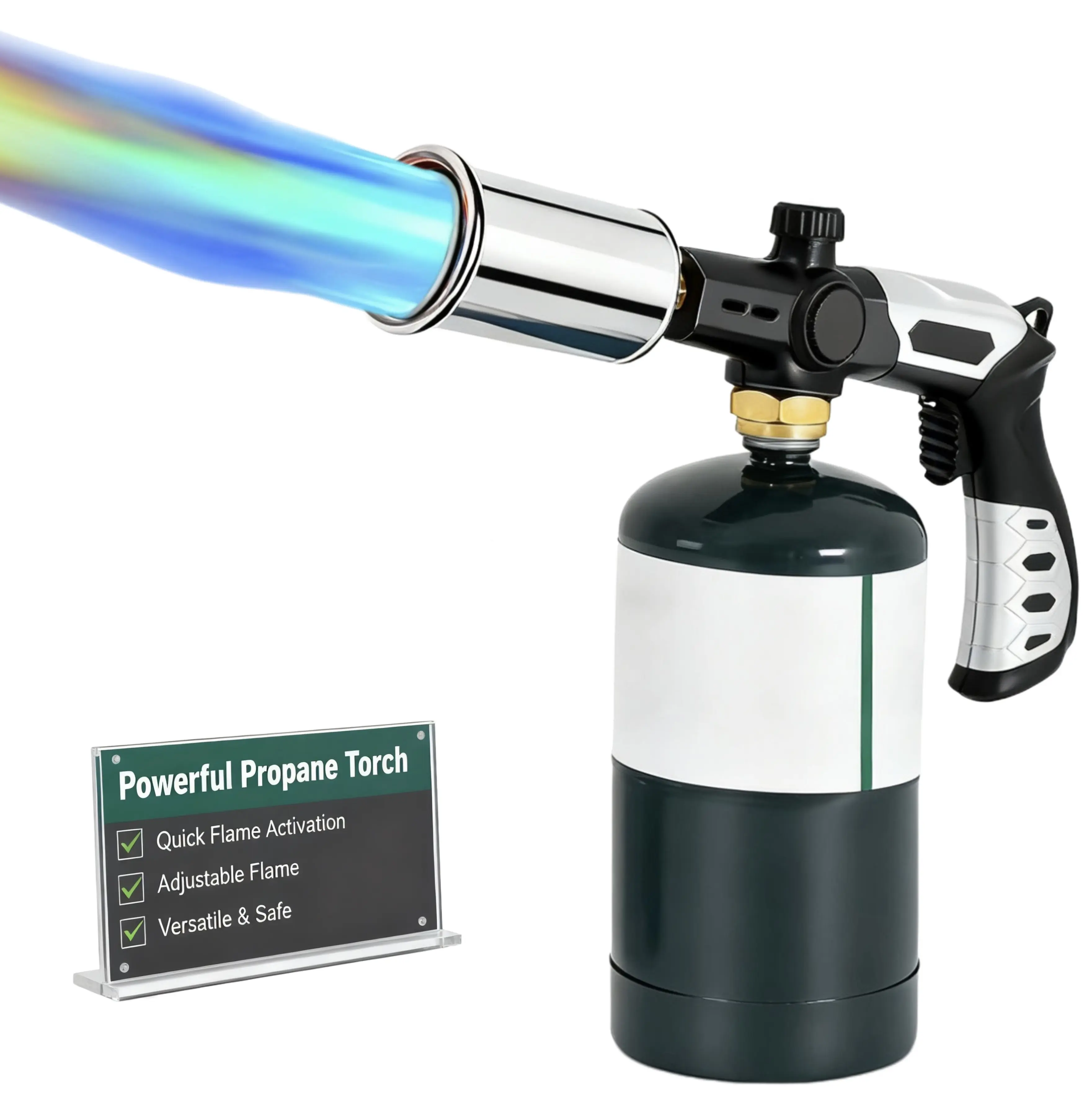 Halloween Gift (Propane Tank Not Included)Propane Torch Head Adjustable Flame for Cooking Torch Tasks, BBQ Torch & Fast Charcoal Lighter for Home Kitchen, Grilling