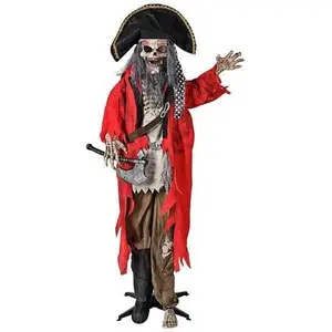 Outvita Halloween Standing Witch with Crutch Animatronics Evil,Life Size 5.3ft,Glowing Red Eyes,Witch Voice,Halloween Decoration Indoor Outdoor Touch and Sound Activated not Included Batteries