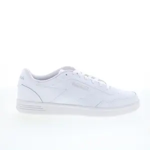 Reebok Court Advance Mens White Leather Lace Up Lifestyle Sneakers Shoes