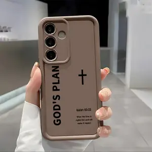GOD‘S PLAN Soft&Flexible TPU Silicone Phone Case For Galaxy S26 Ultra S25 Edge S24 FE S23 S22 S21 Plus A13 A14 A15 A16 A17 A33 A34 A35 A36 A52 A53 A54 NOTE20 Durable|Shockproof|Full Camera Protection|Anti-Fingerprint summerwins
