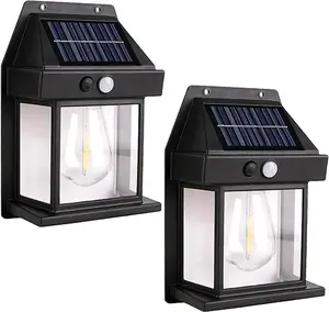 Solar Lights Outdoor, Dusk to Dawn Solar Wall Sconce Motion Sensor, 3 Lighting Modes Waterproof Solar Security Wall Lantern Light Fixtures for Garden Yard Patio Fence Outside Decorative tube