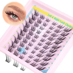 Natural Fluttering Eyelash Clusters, Fluffy Eyelash Clusters, Anime Eyelashes, C Curl Individual Lash Extensions, DIY Home Use, DIY Volume Eyelashes, Cosmetic False Lashes, 6-16mm, 60pcs Set