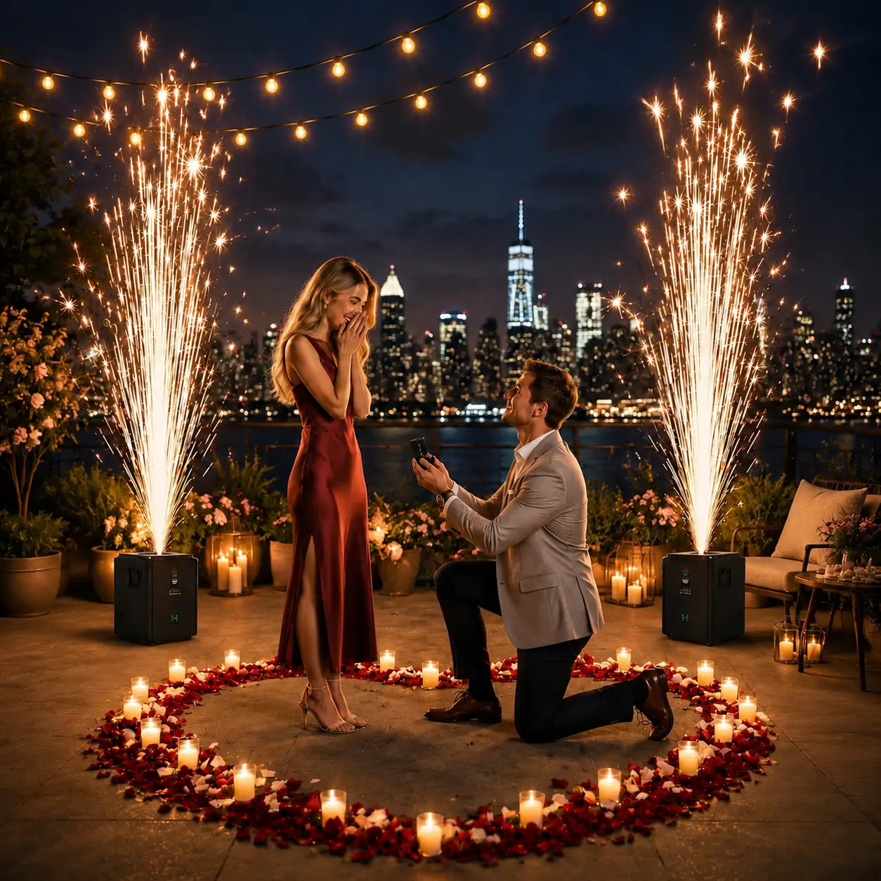 Summerwins 350W 350w Motor Mini Cold Spark Machine Set, Portable Sparkler FX Machine with Auto Safety Protection, 6-10ft Spark Effects for Wedding, Stage Events (No DMX, No Powder Included)