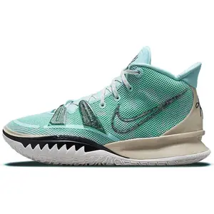 Men's Nike Kyrie 7 EP Mid-Top Basketball Shoes, Round-Toe, Lace-Up Closure, Mint Green Performance Footwear (China Version)