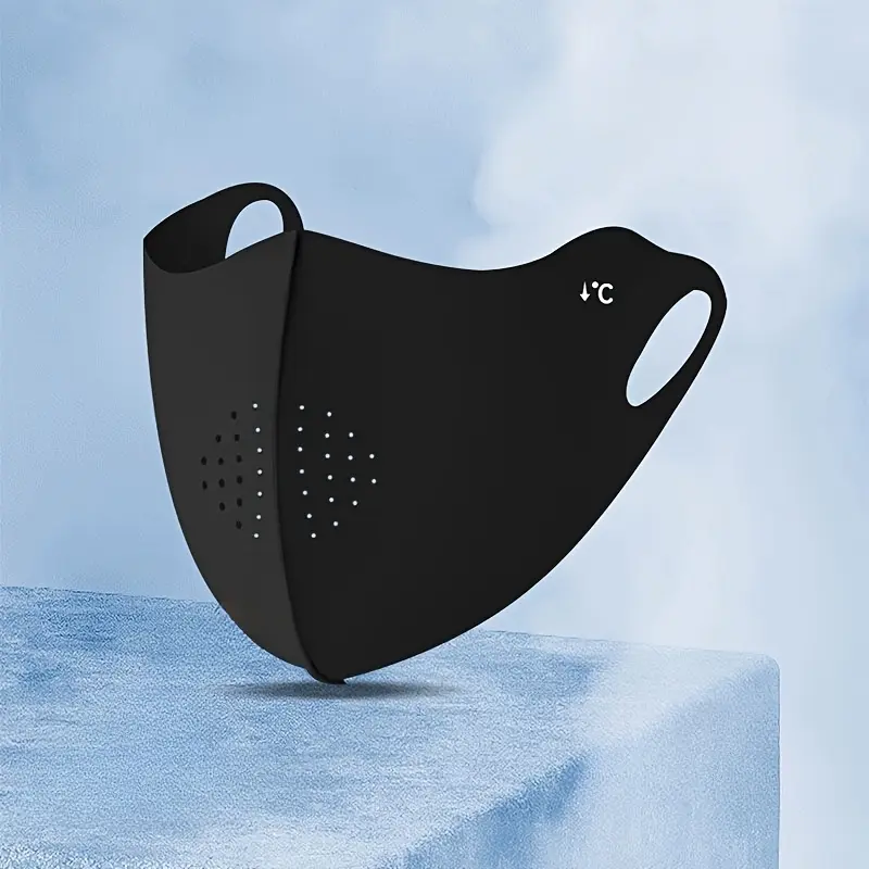 Women's Plain Woven Face Mask - Solid Color, Breathable Adults' Fashion Accessory for Everyday Casual Wear, Sun Protection