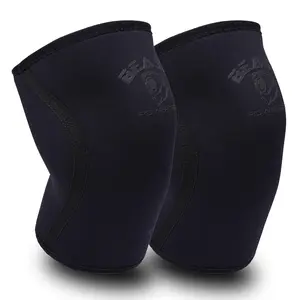 Beast Power Gear Neoprene Compression Knee Sleeves 7MM Knee Pads, Extra Support for Squats, Gym CrossFit Training Protective Gears, Powerlifting, Weightlifting Knee Sleeve, Wrestling Knee Brace for Men & Women