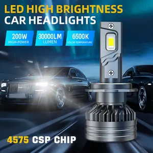 2PC New Car LED Headlights H1 H4 H7 9005 9006 3570-6 Chip, 20000LM LED Headlights, Ultra-Bright 6000K, Plug and Play, Improves Visibility for Safe Driving, Easy to Install on Various Vehicles