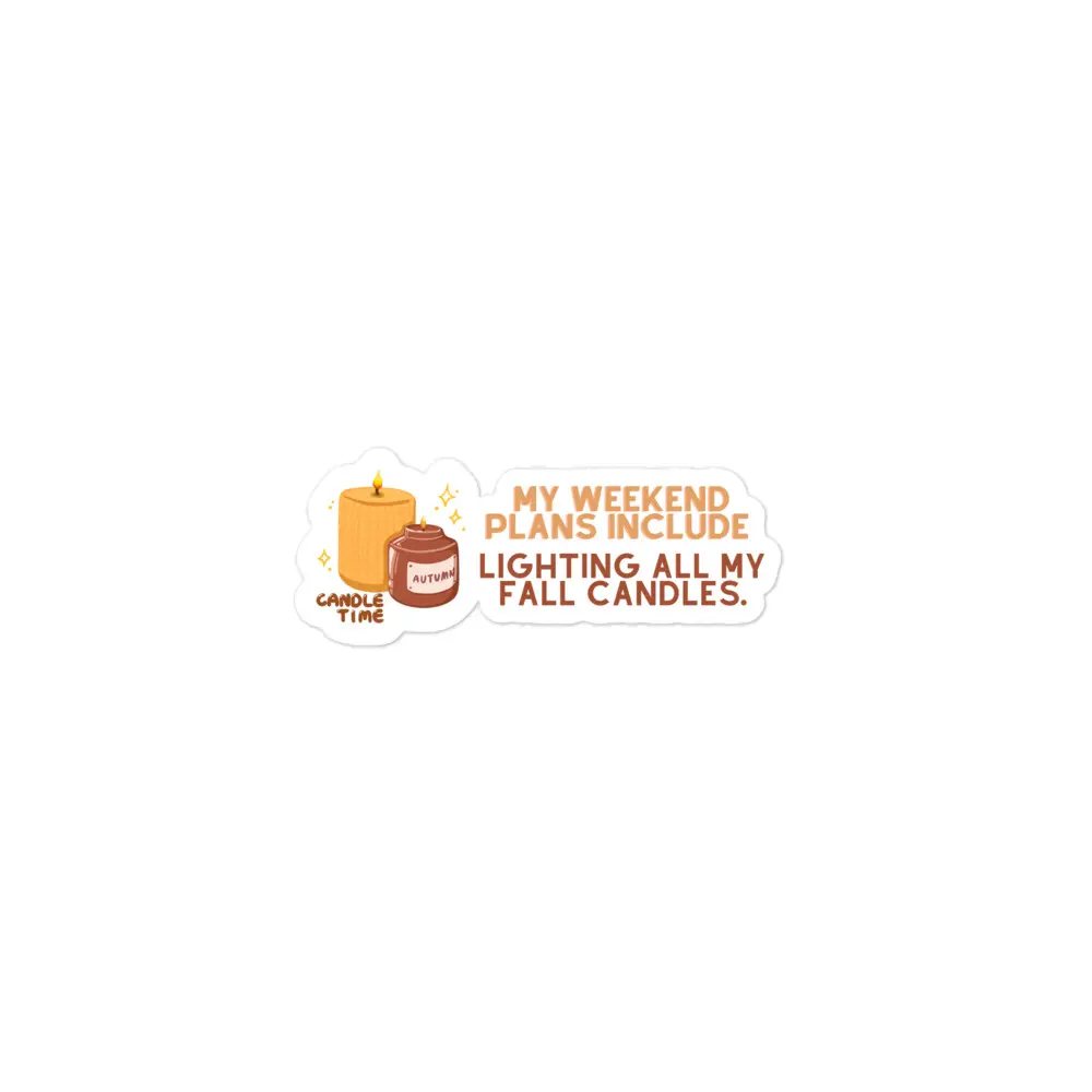 Fall candles sticker